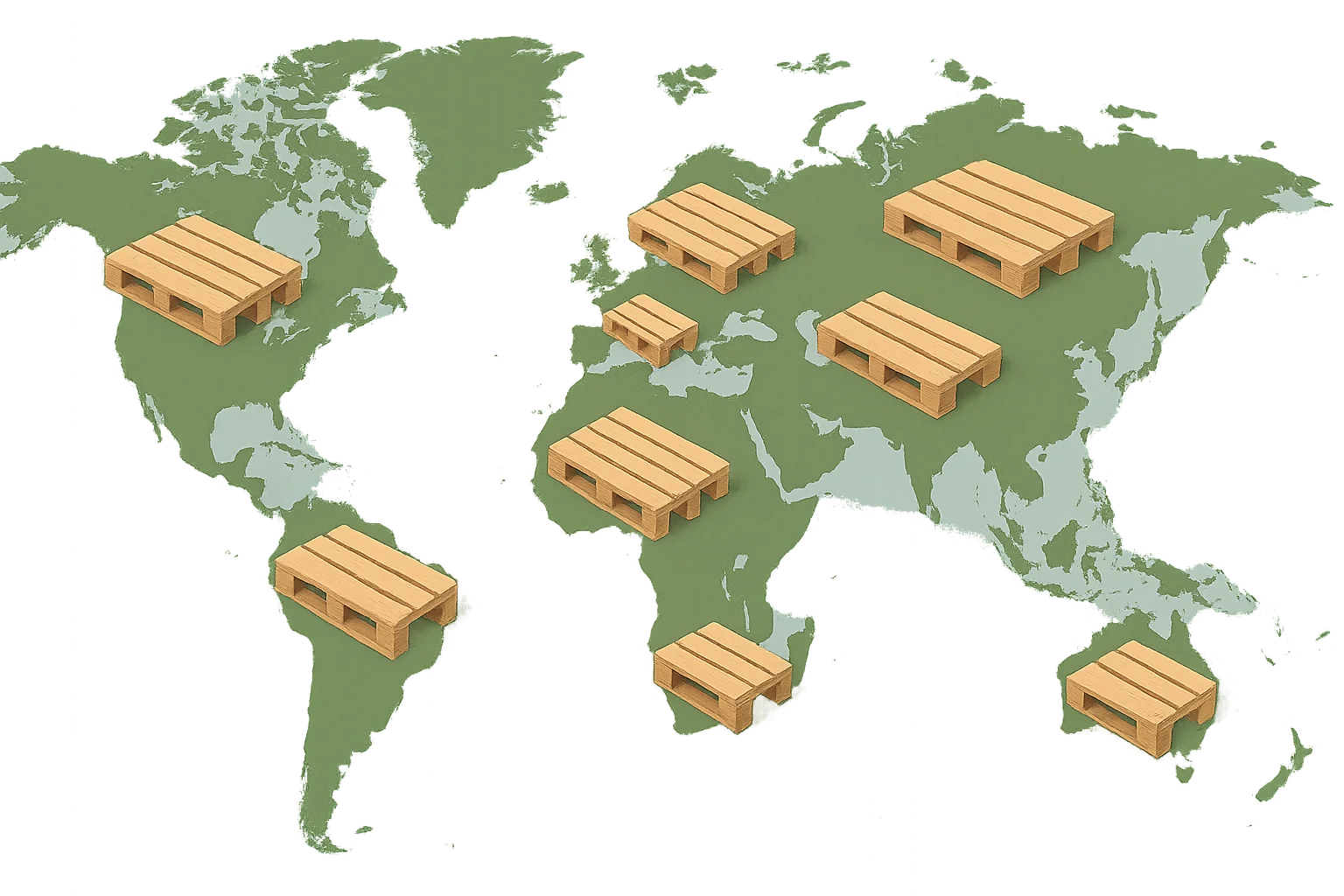 World Map Pallets